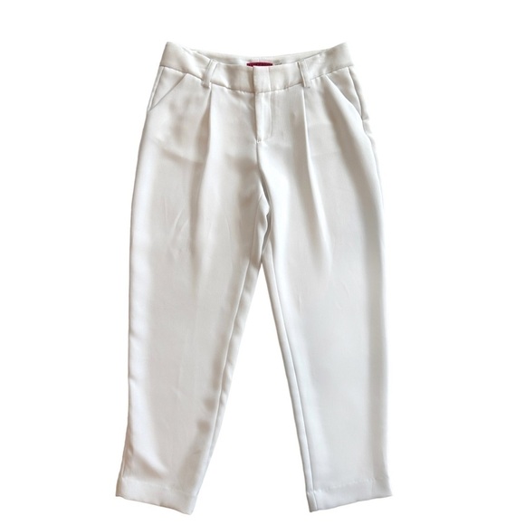 Alice + Olivia High Rise Pleated Pants Size 10 Clean Girl Aesthetic Minimalist - Picture 2 of 8